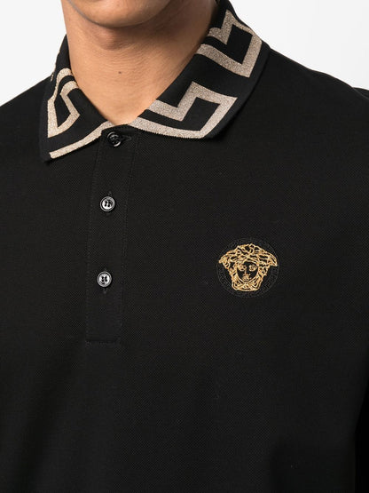 Logo organic cotton polo shirt