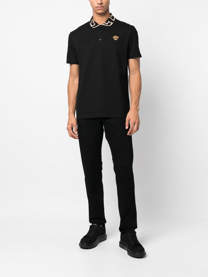 Logo organic cotton polo shirt