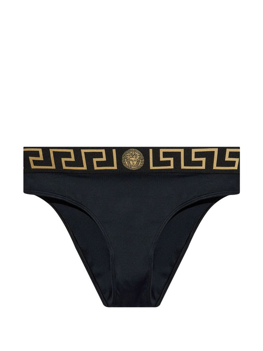 Greca-print bikini bottoms