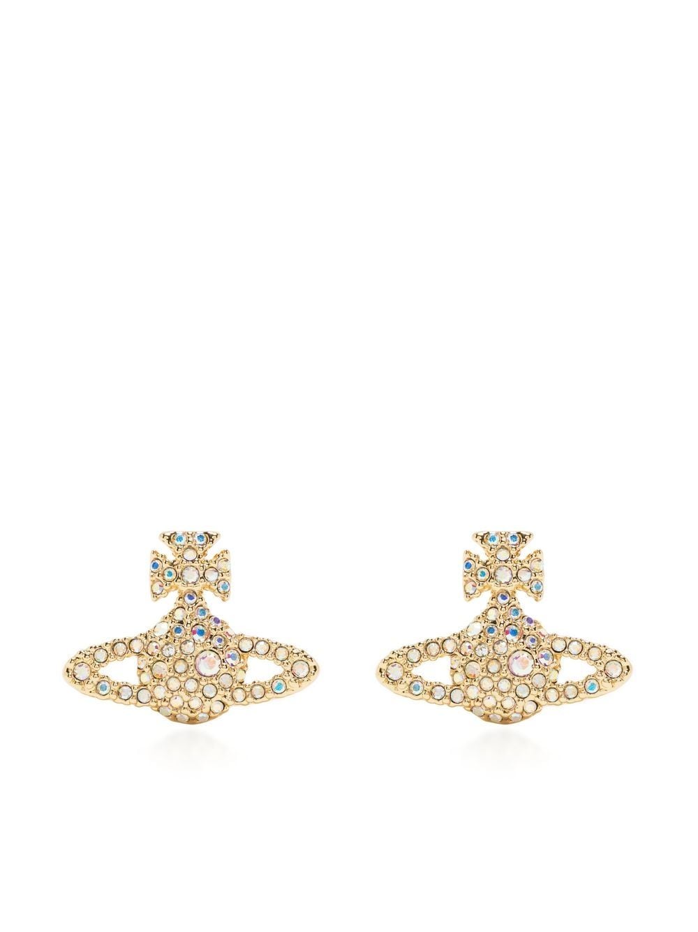 Grace bas relief stud earrings