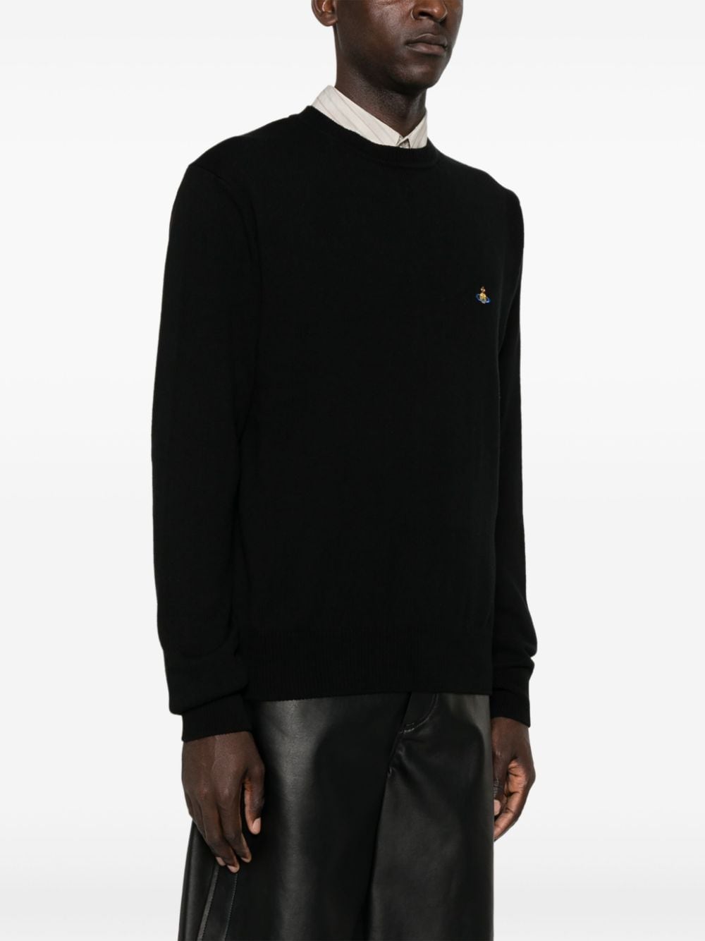 Cotton and cashmere blend crewneck jumper