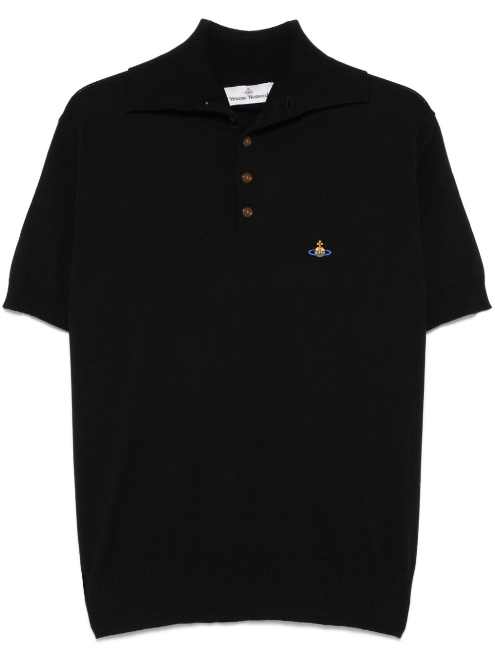 Cotton and cashmere polo shirt