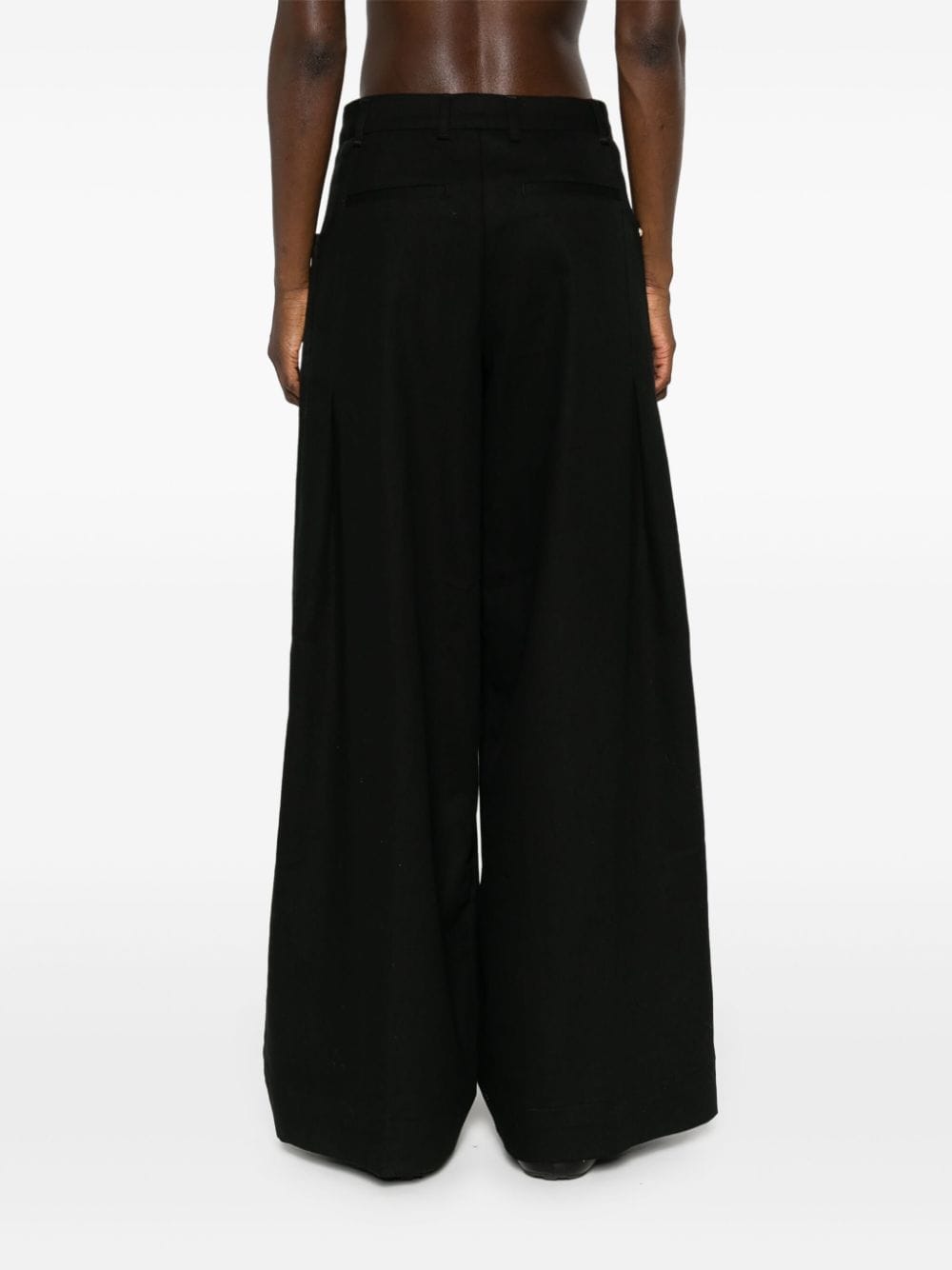 Cotton wide-leg trousers