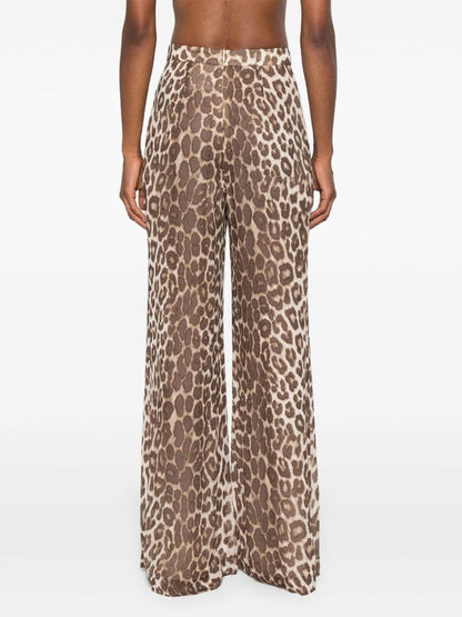 Silk printed trousers