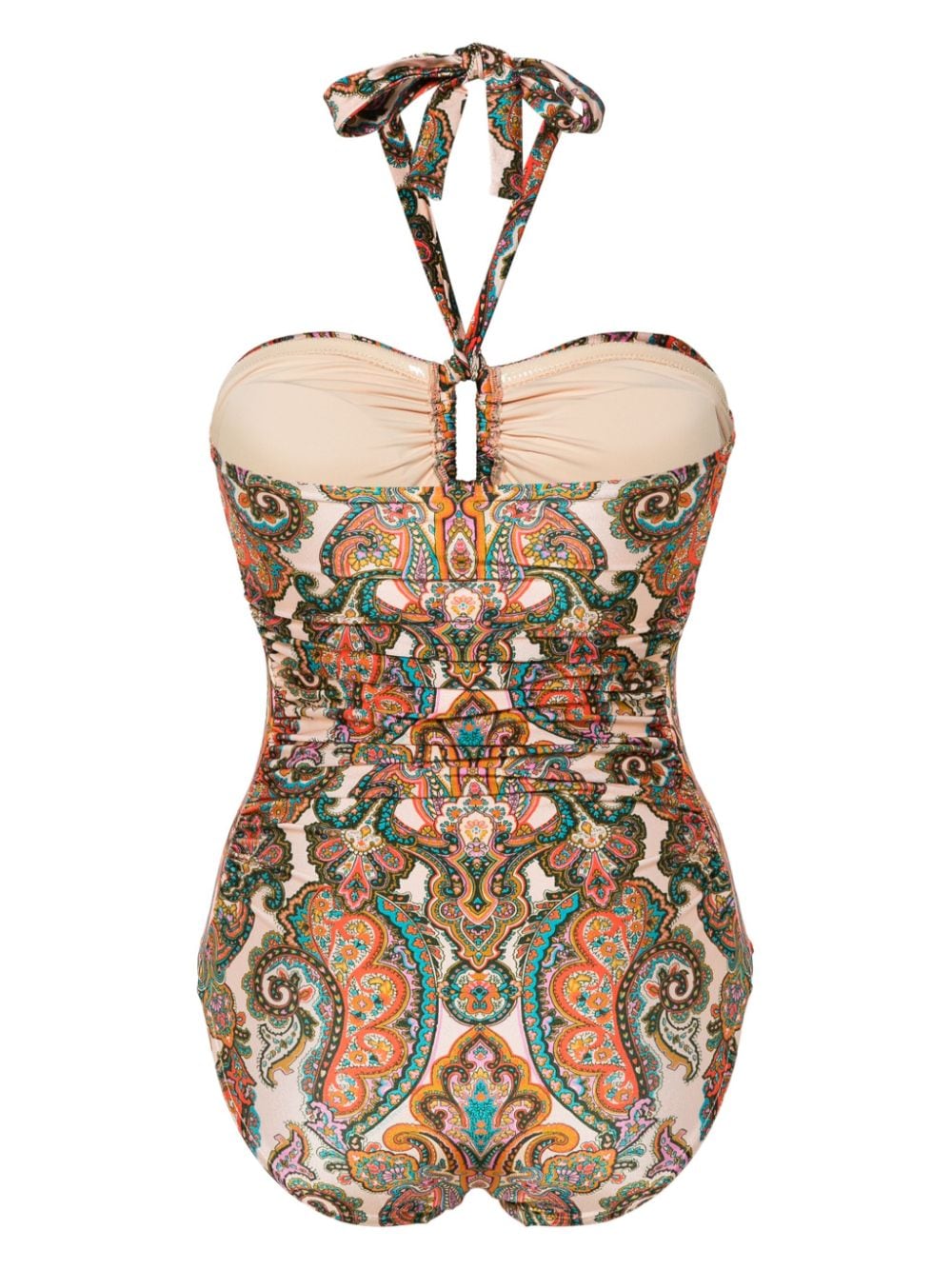 Paisley print one-piece swimsuit