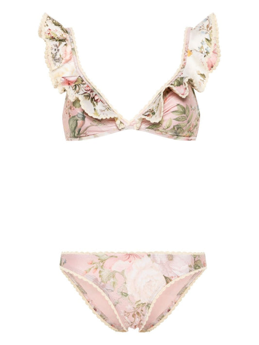 Floral print bikini set