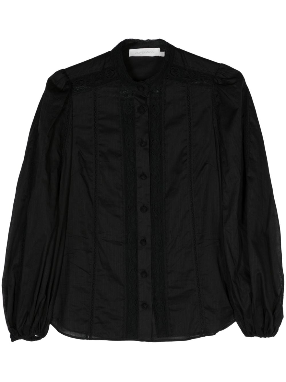 Lace trim detail shirt