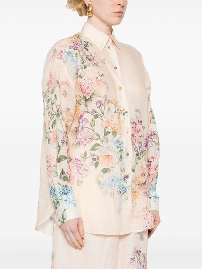 Floral print relaxed shirt