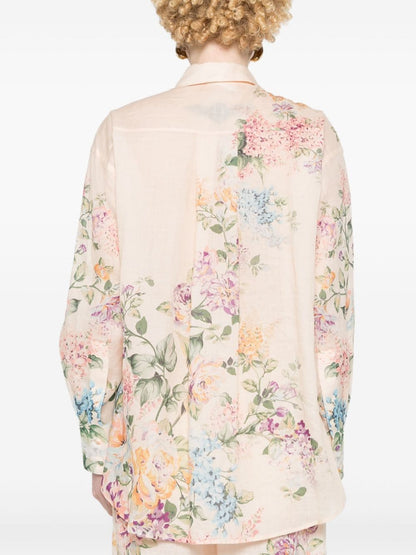 Floral print relaxed shirt