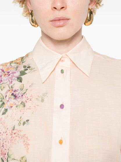 Floral print relaxed shirt