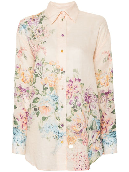 Floral print relaxed shirt