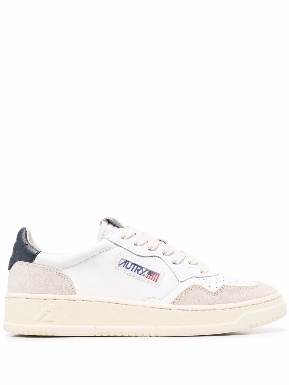 Medalist low leather and suede sneakers