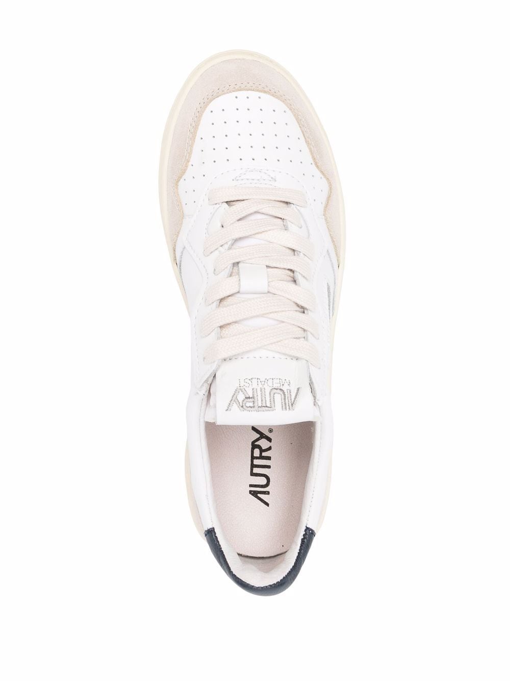 Medalist low leather and suede sneakers
