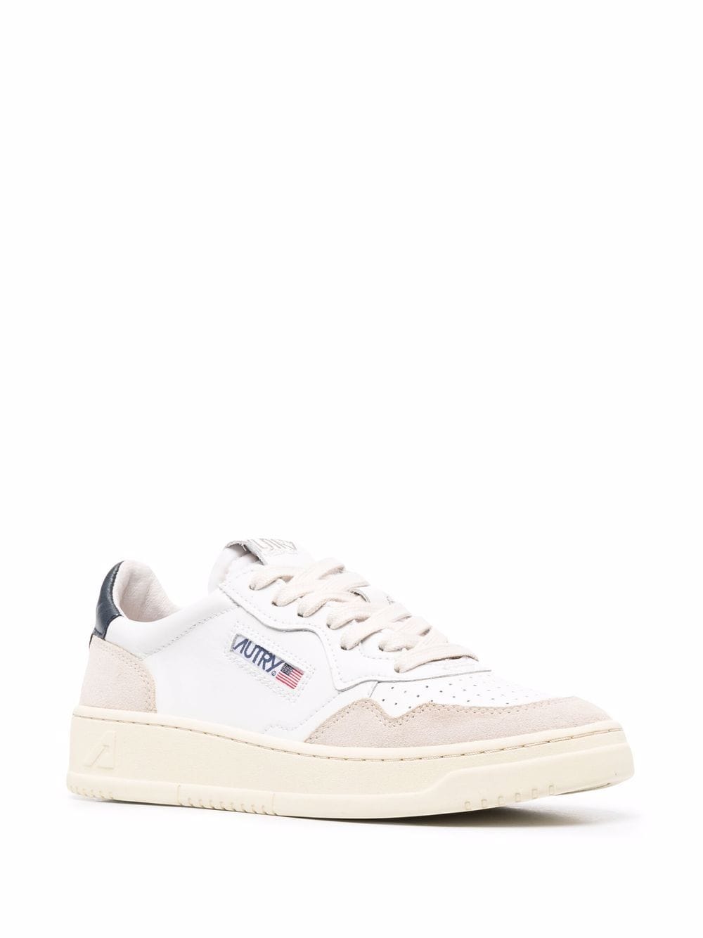 Medalist low leather and suede sneakers