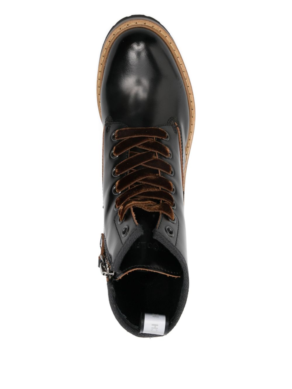 Leather lace up boots