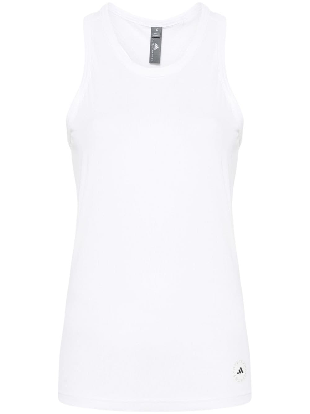 Logo ribbed tank top