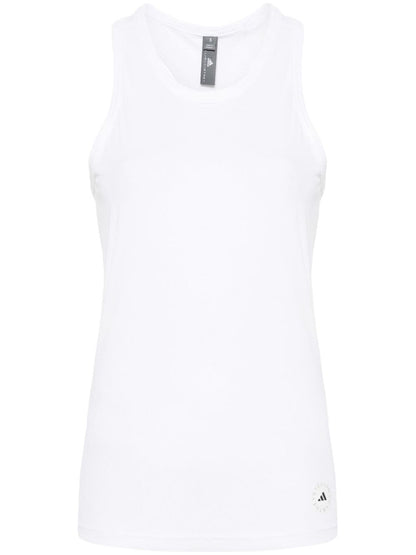 Logo ribbed tank top