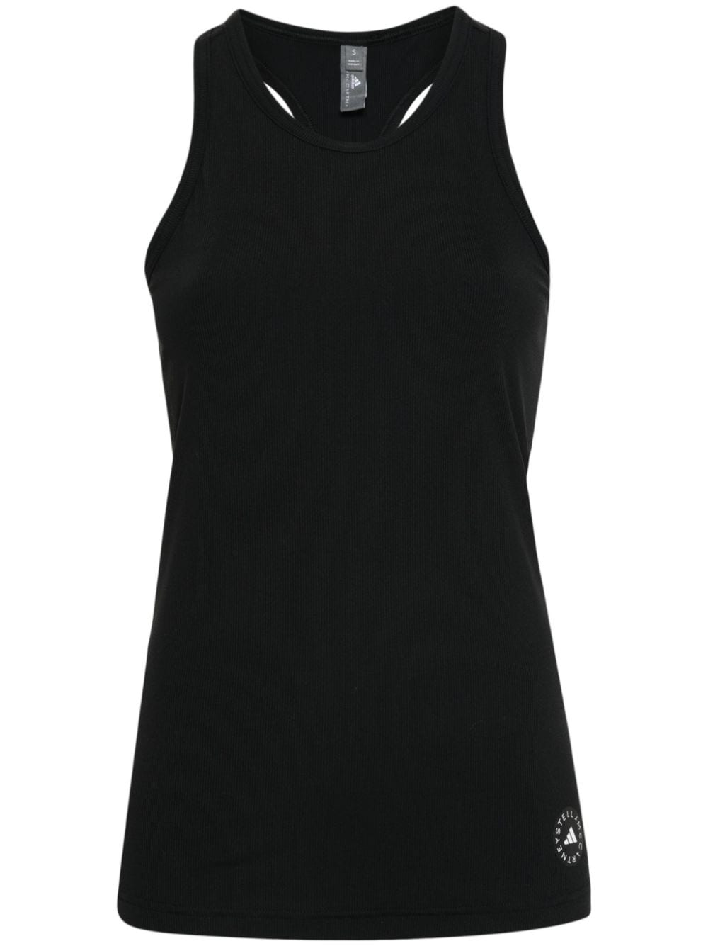 Logo ribbed tank top