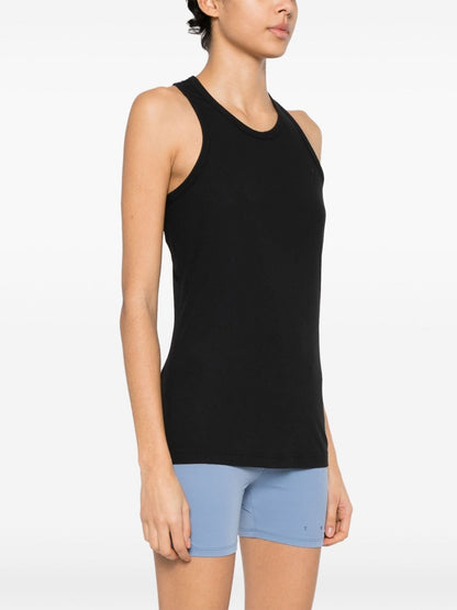 Logo ribbed tank top