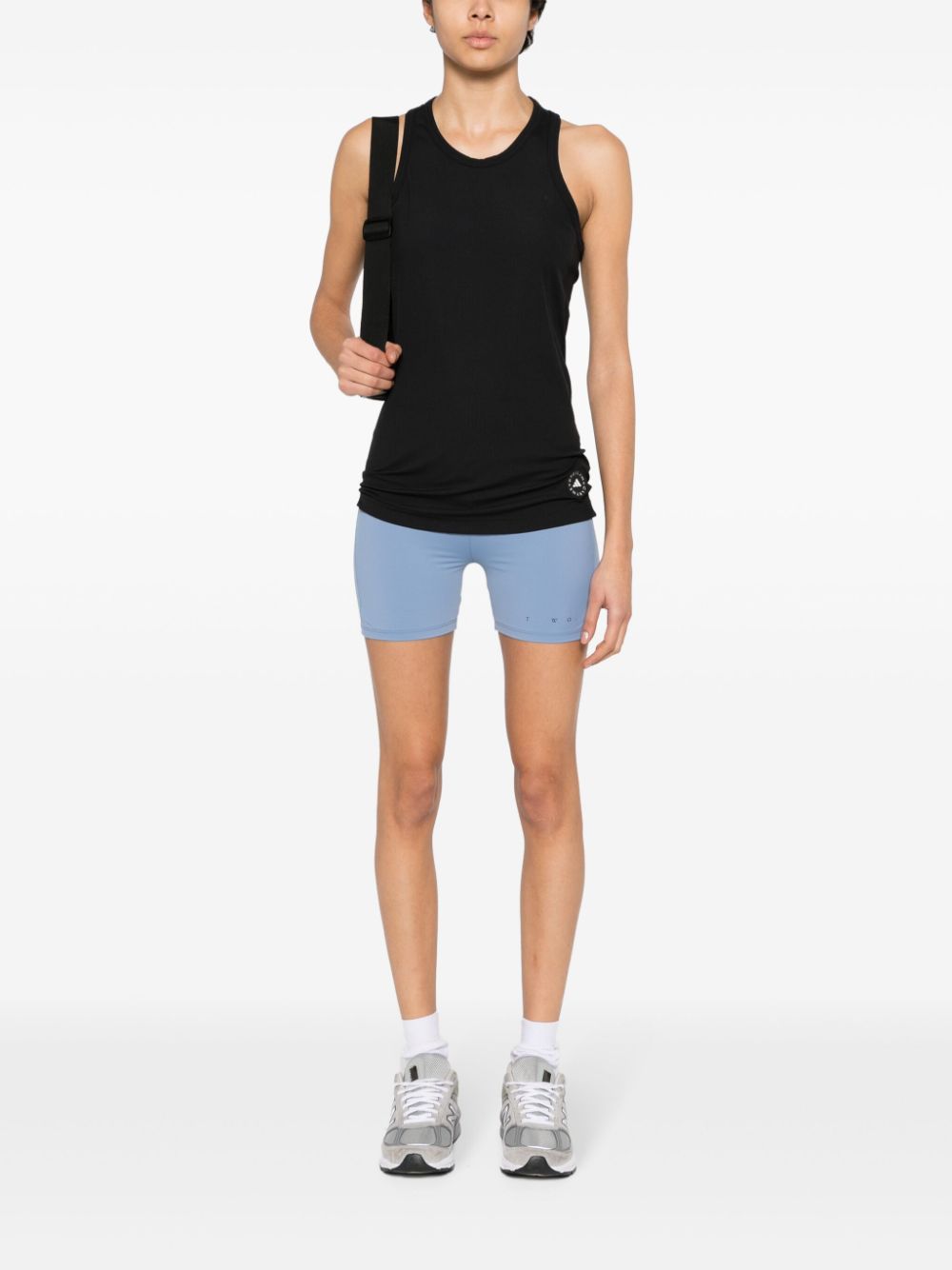 Logo ribbed tank top