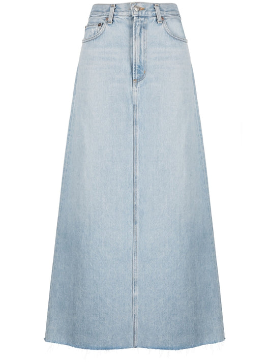 Denim maxi skirt