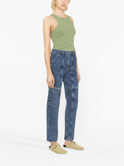 Cargo straight-leg jeans