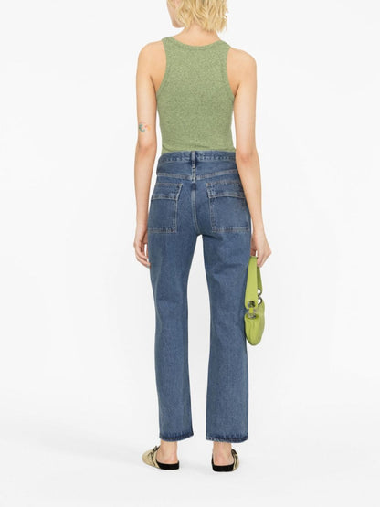 Cargo straight-leg jeans