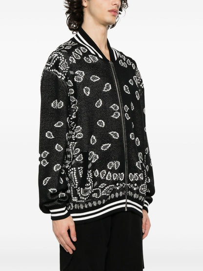 Bandana piquet cotton bomber jacket