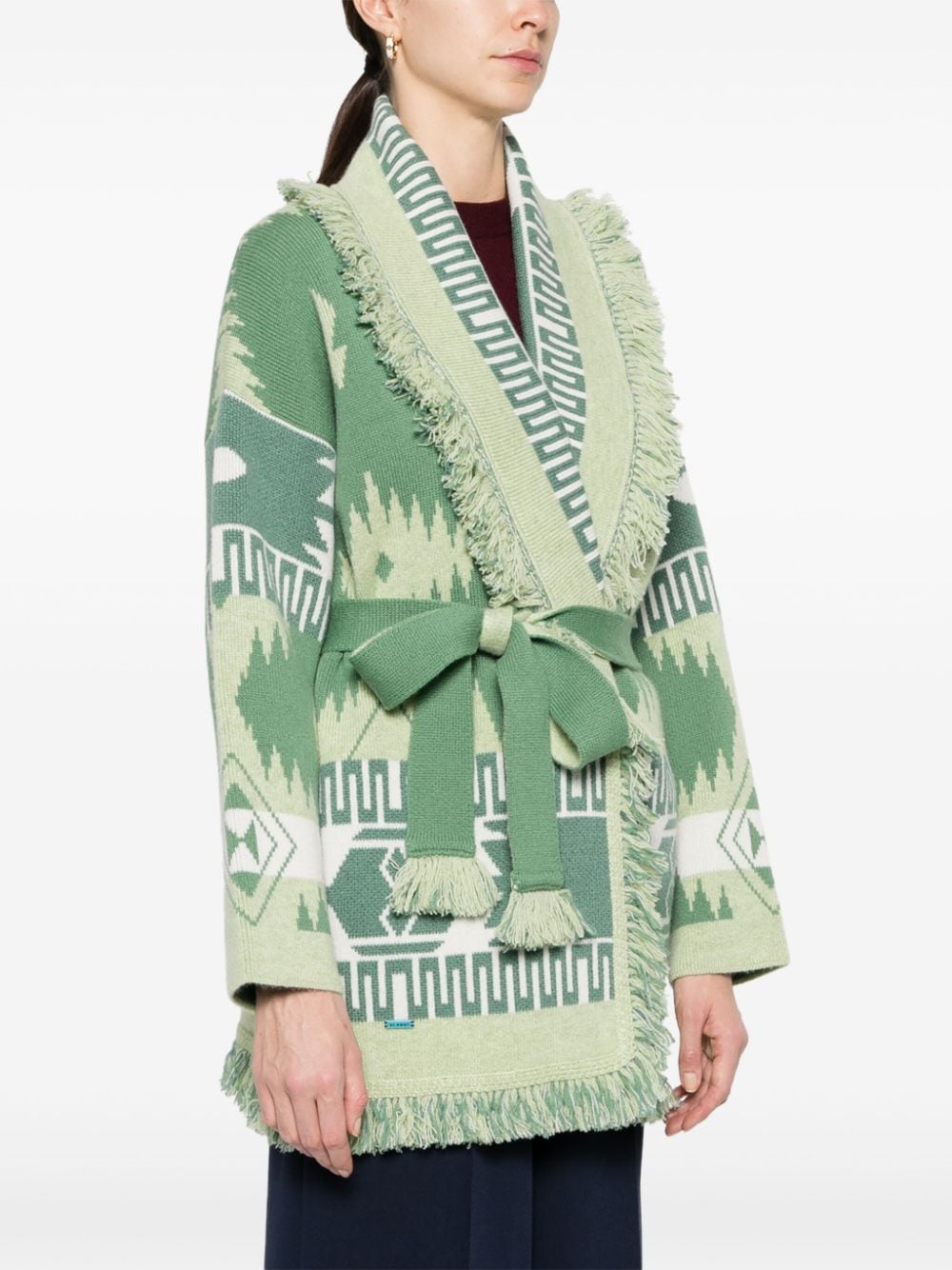 Icon jacquard cashmere cardigan