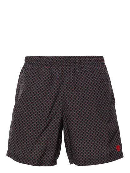 Dots skull swim shorts