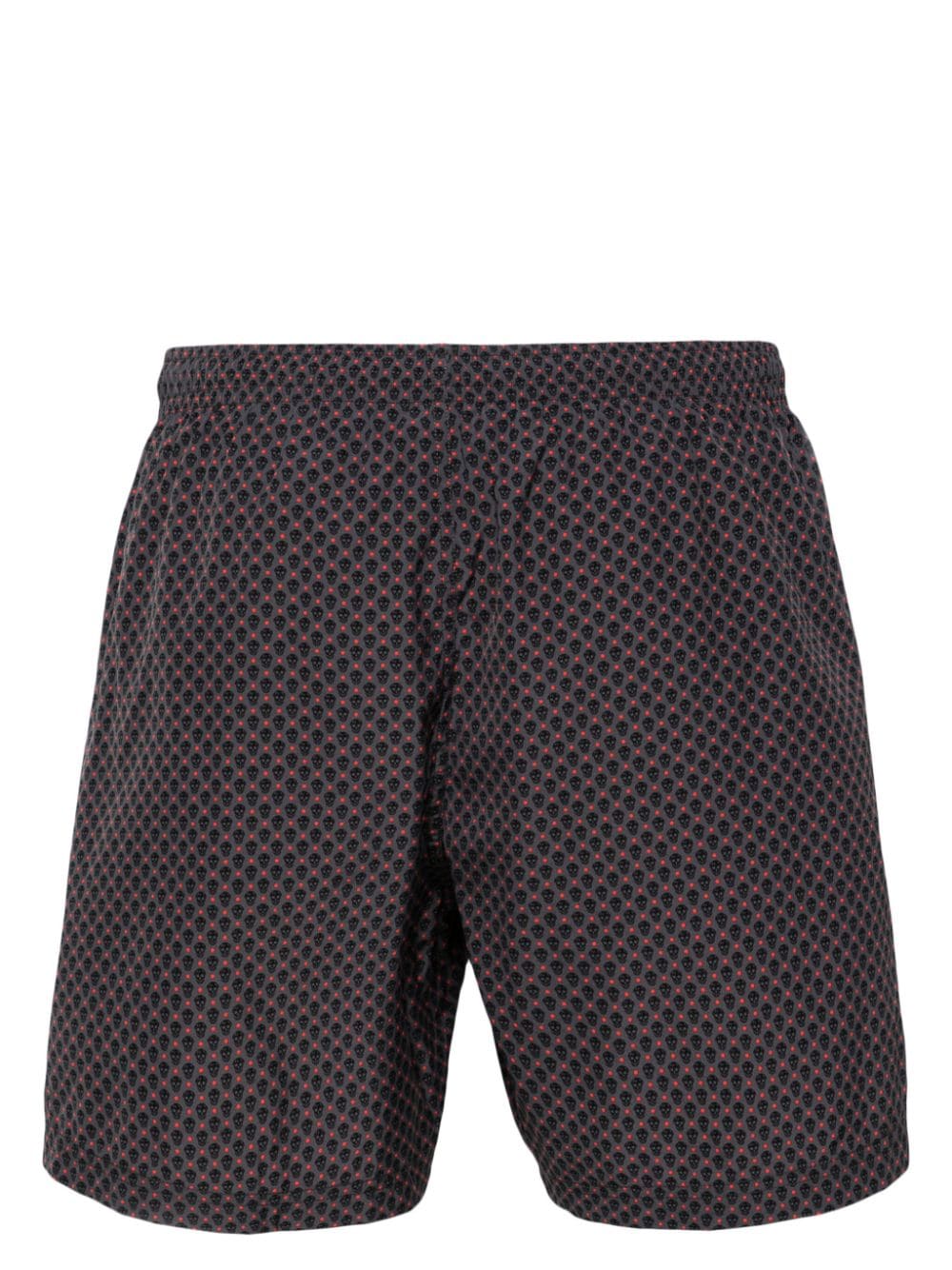 Dots skull swim shorts