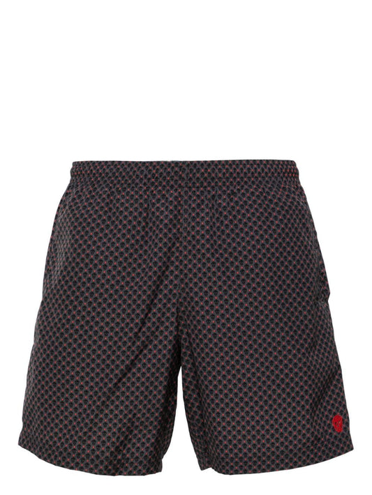 Dots skull swim shorts