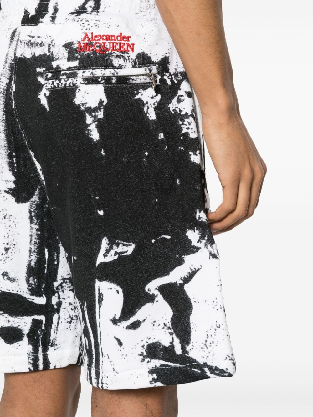 Printed organic cotton shorts