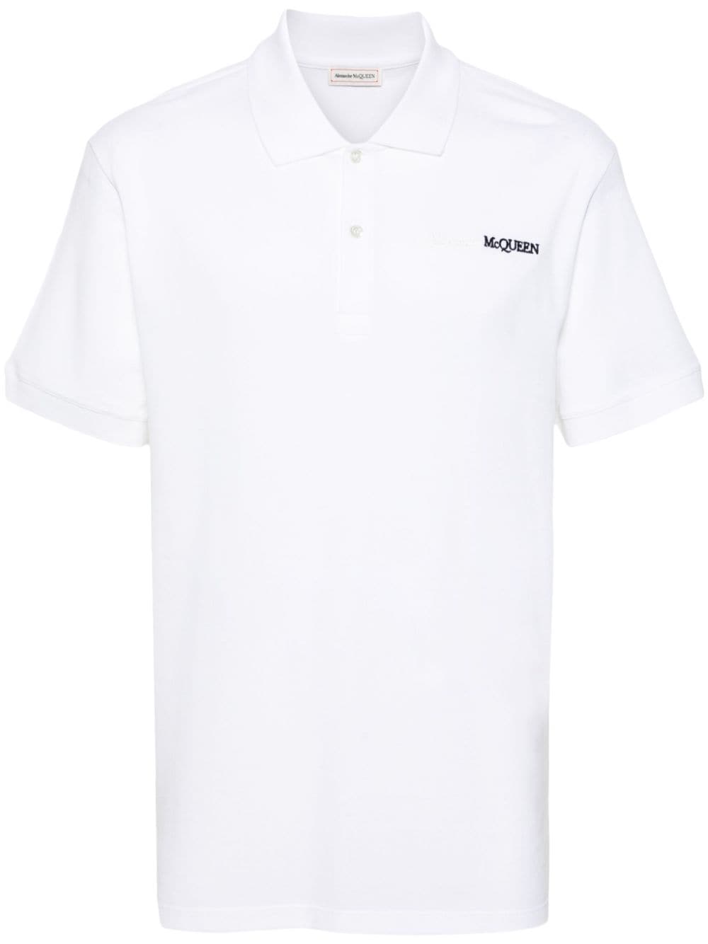 Logo organic cotton polo shirt