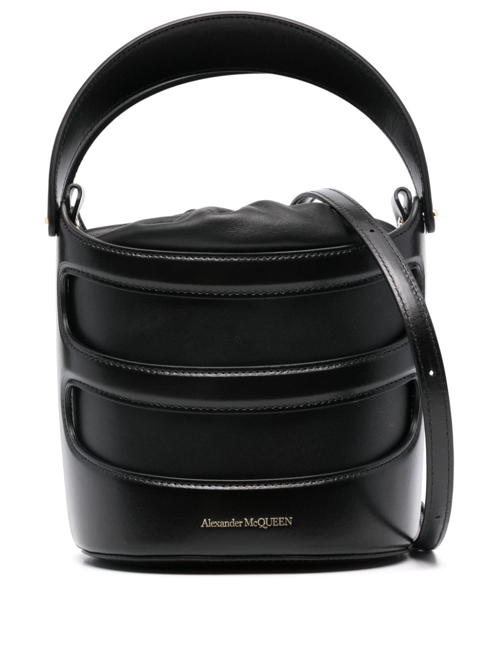 The rise leather bucket bag