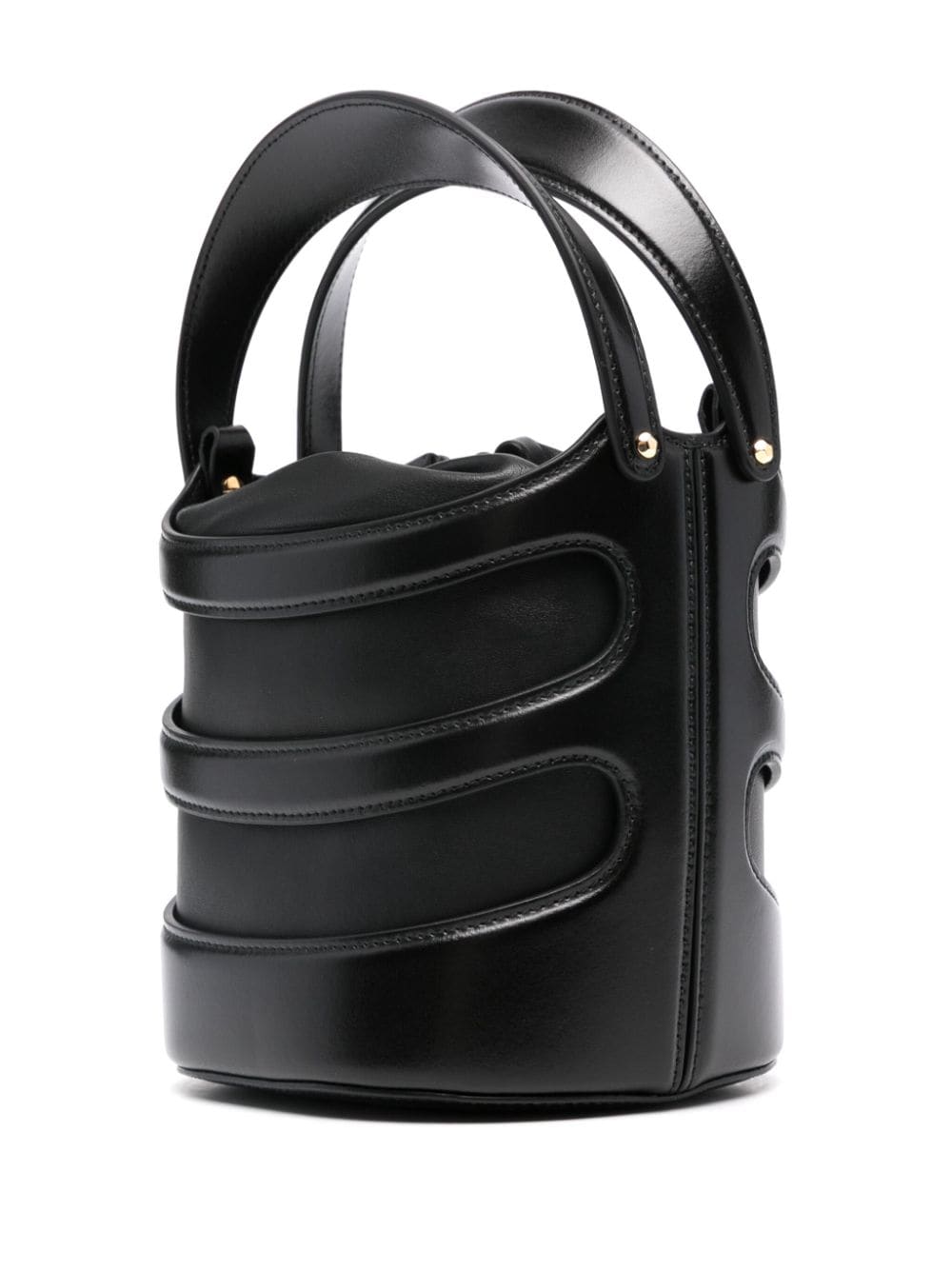 The rise leather bucket bag