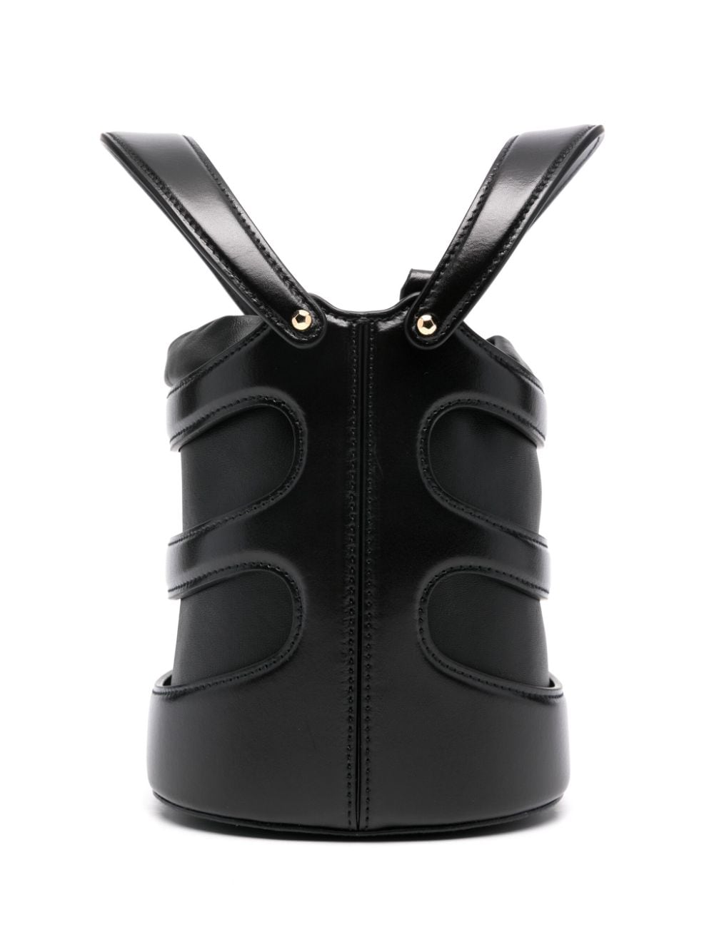 The rise leather bucket bag