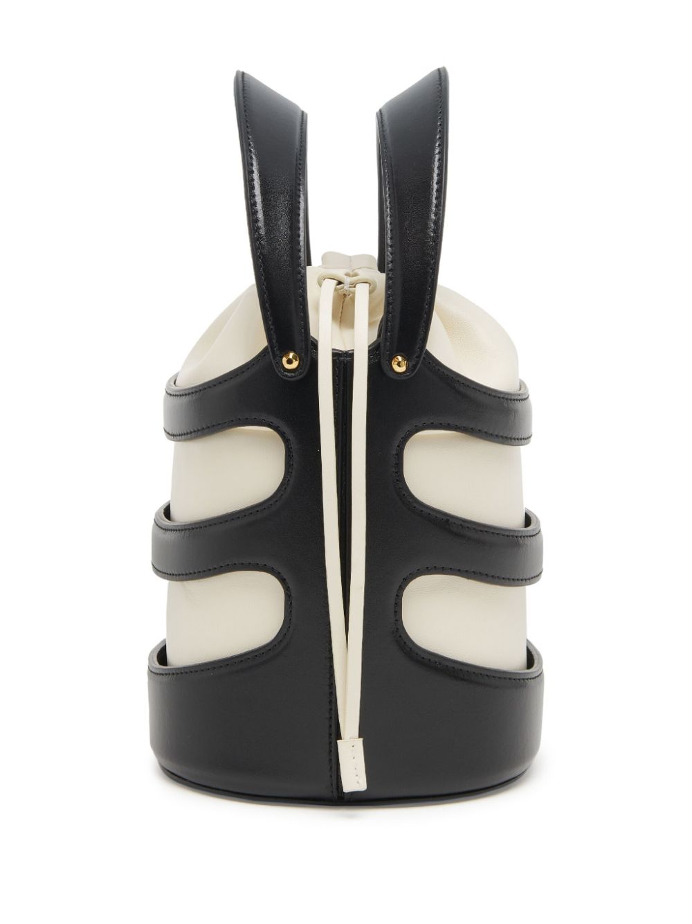 The rise leather bucket bag