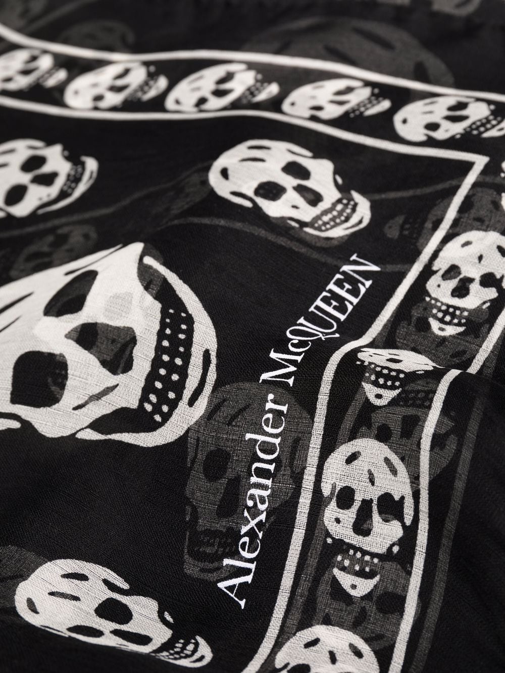 Skull silk scarf