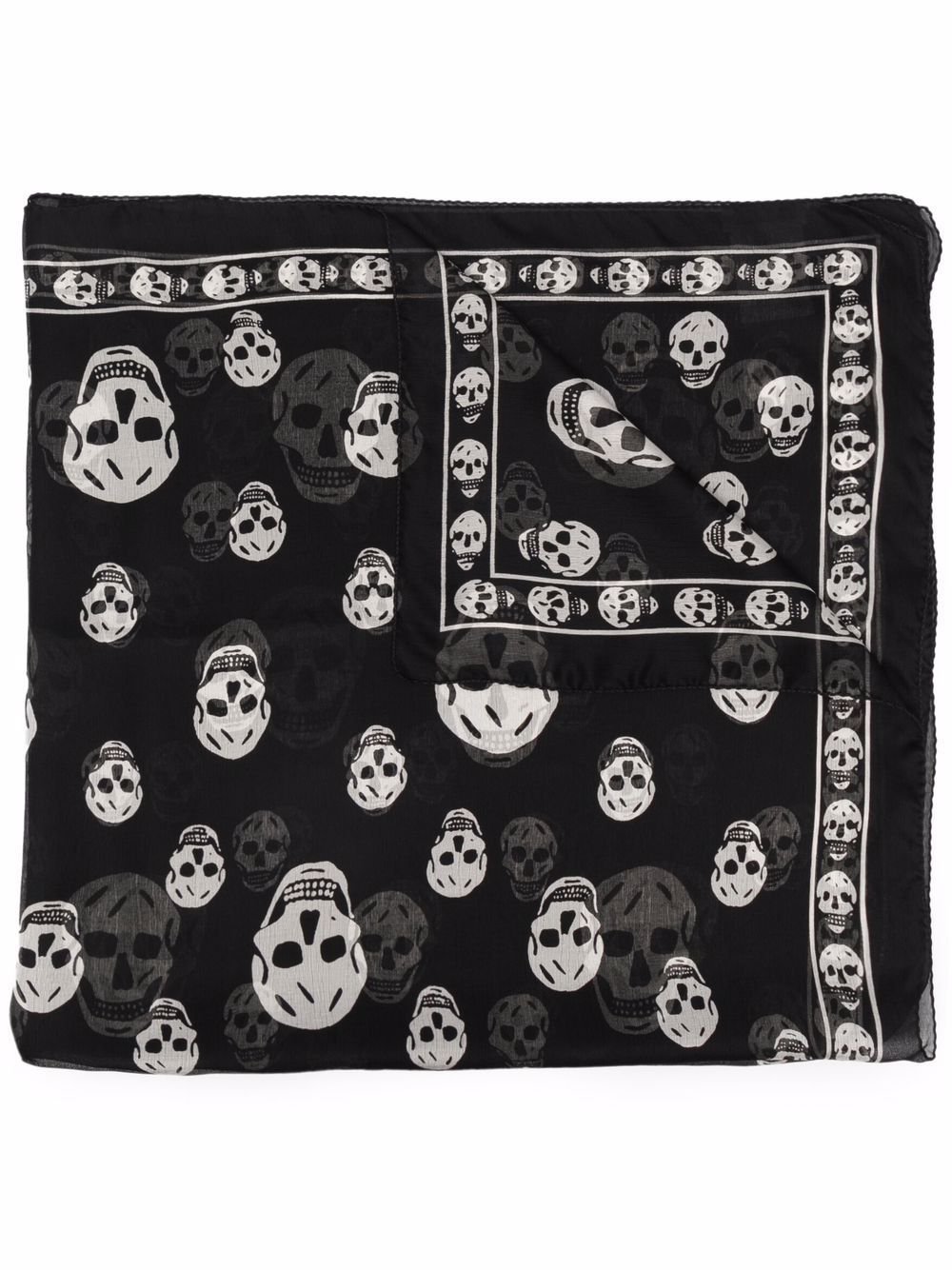 Skull silk scarf