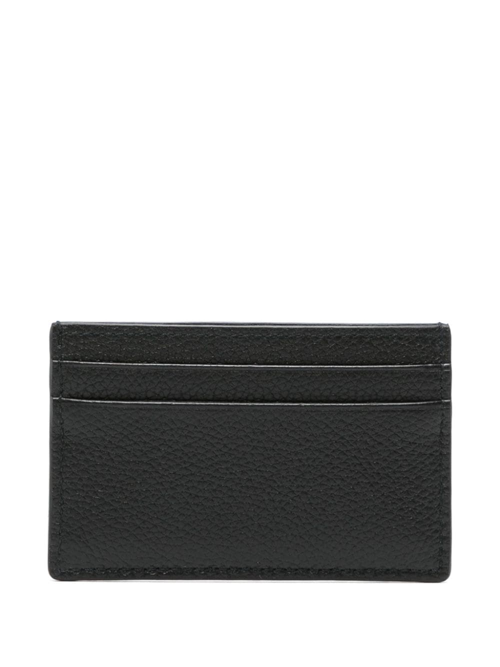 Logo leather credit card case