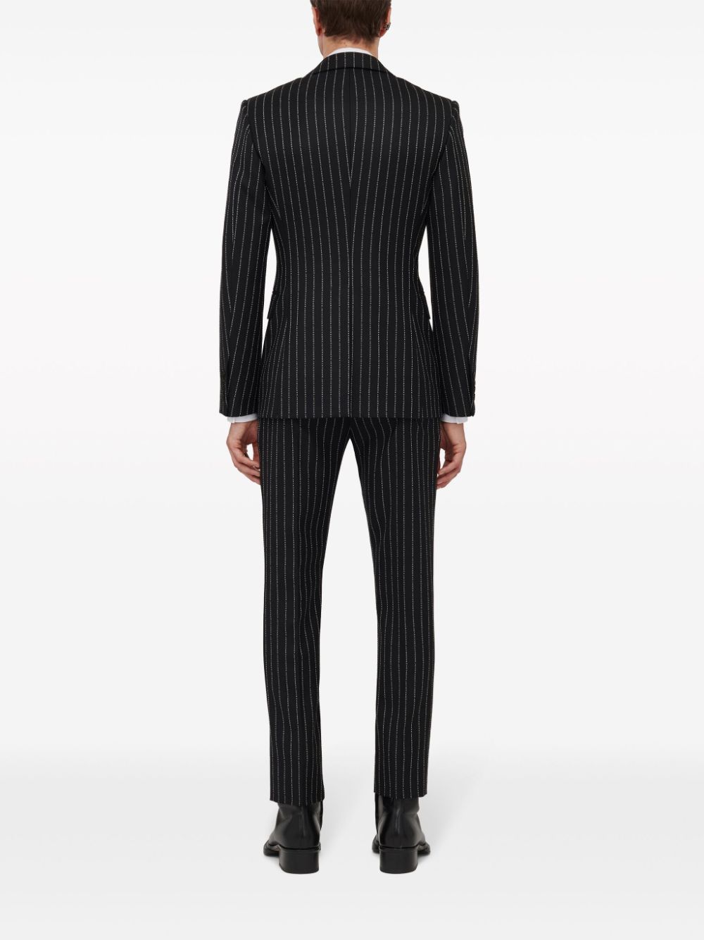 Pinstripe single-breasted jacket