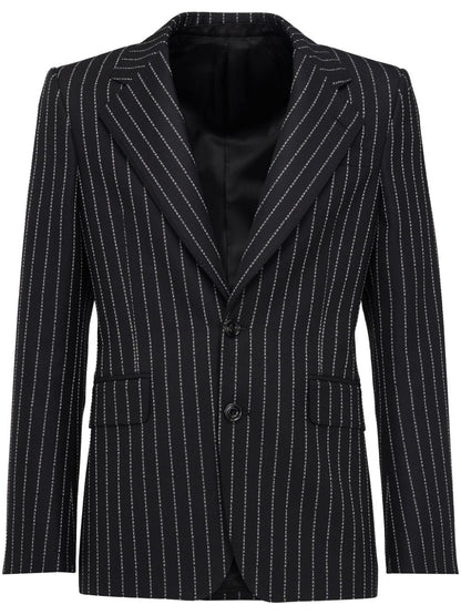 Pinstripe single-breasted jacket