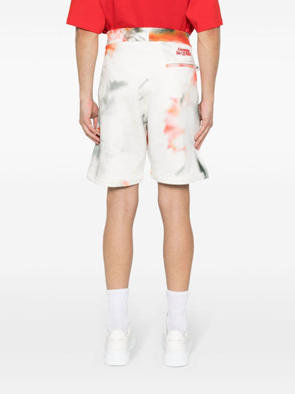 Obscure flower cotton shorts