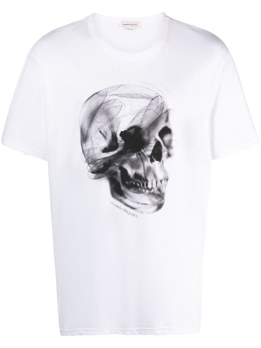 Skull print organic cotton t-shirt