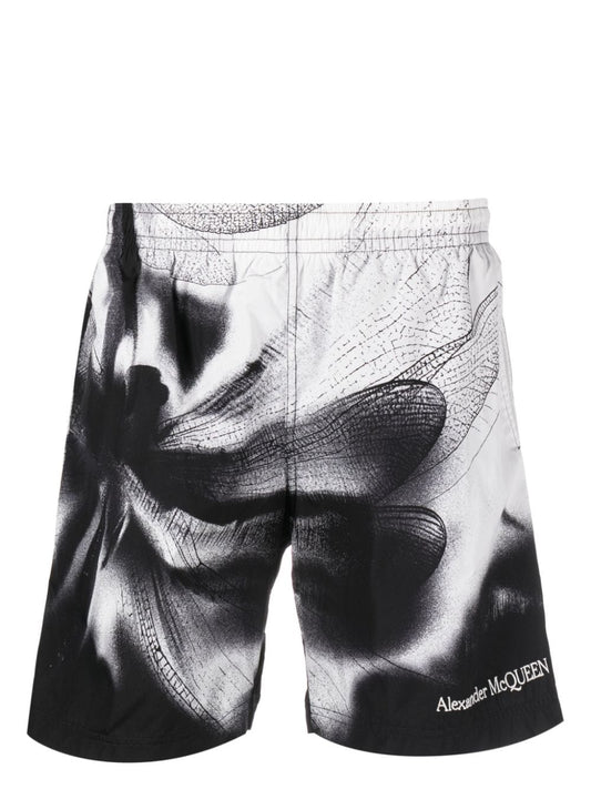 Dragonfly print swim shorts