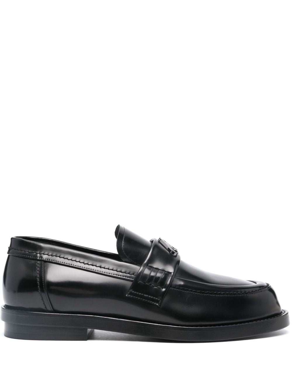 Seal leather loafers