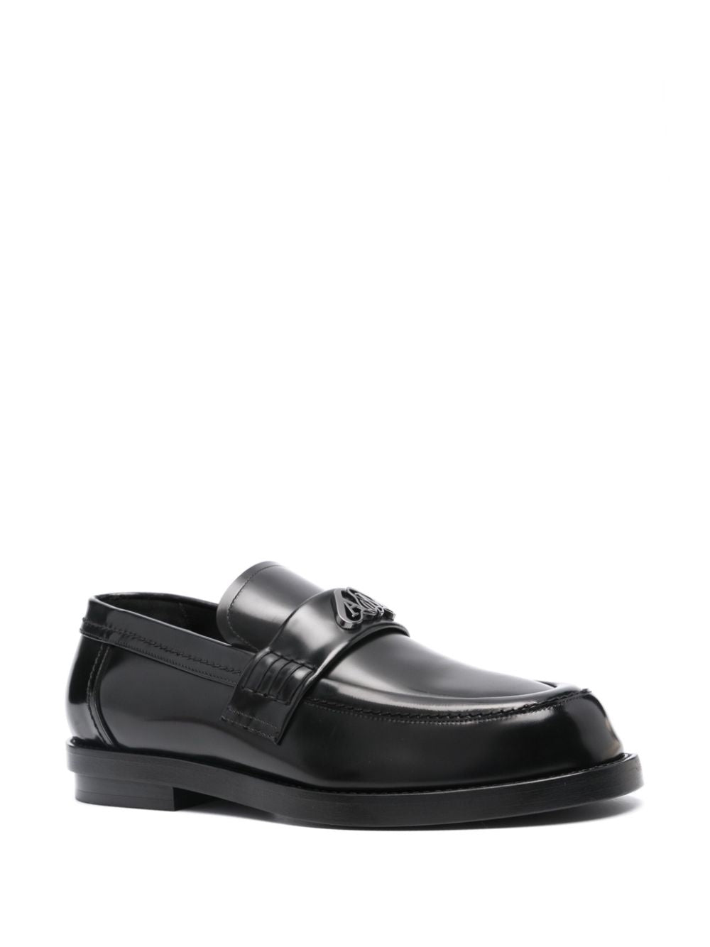 Seal leather loafers