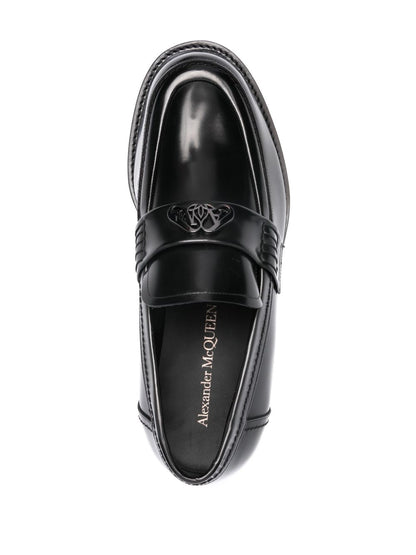 Seal leather loafers