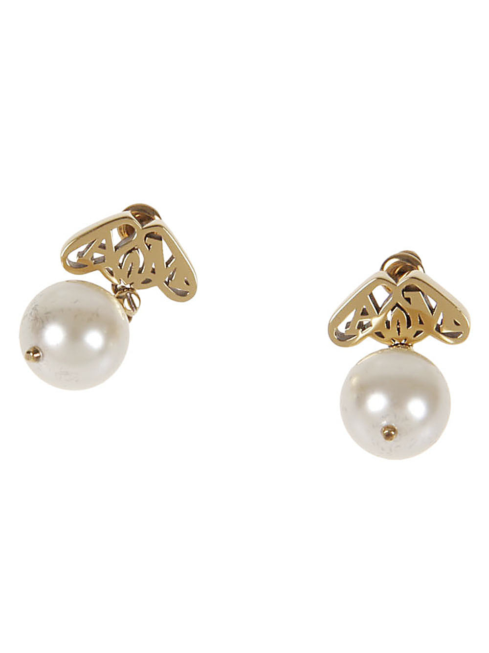 Seal logo pearl earrings